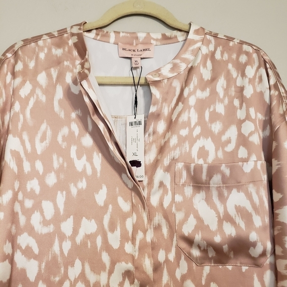 Black Label by Chico's Soft Satin Top long sleeve size XL NWT - Picture 6 of 14